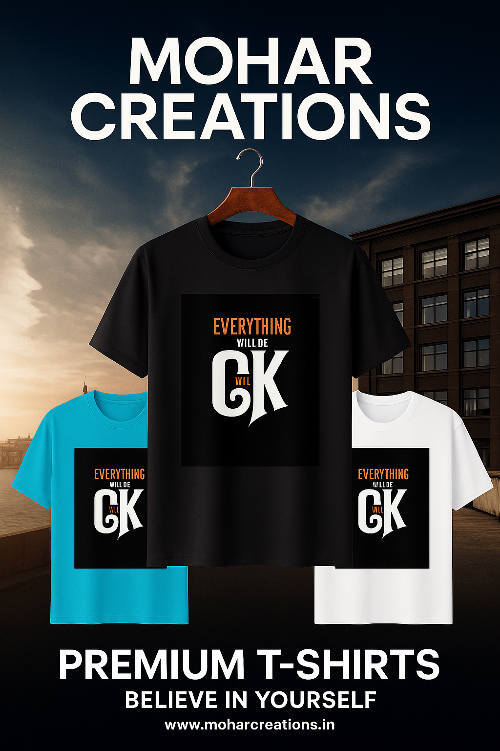 Everything Will Be OK" Motivational Graphic T-Shirt – Urban Streetwear Tee